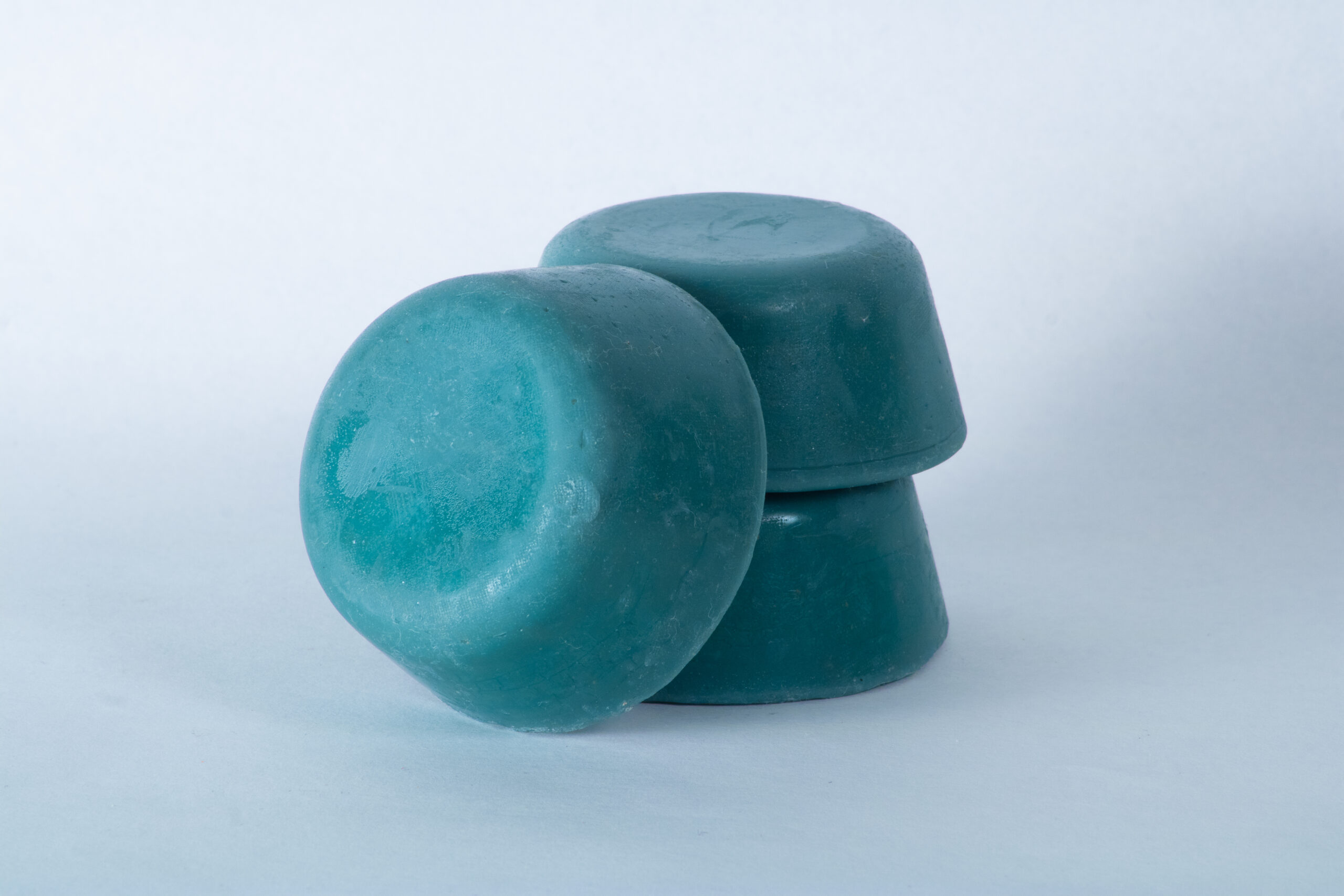 Lax Wax's blue wax bars without packaging